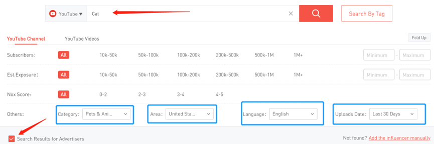 2. Noxinfluencer Influencer search engine