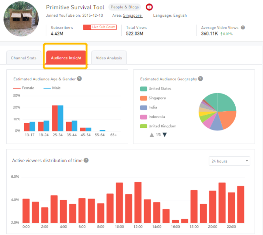 6. Noxinfluencer Audience Analysis