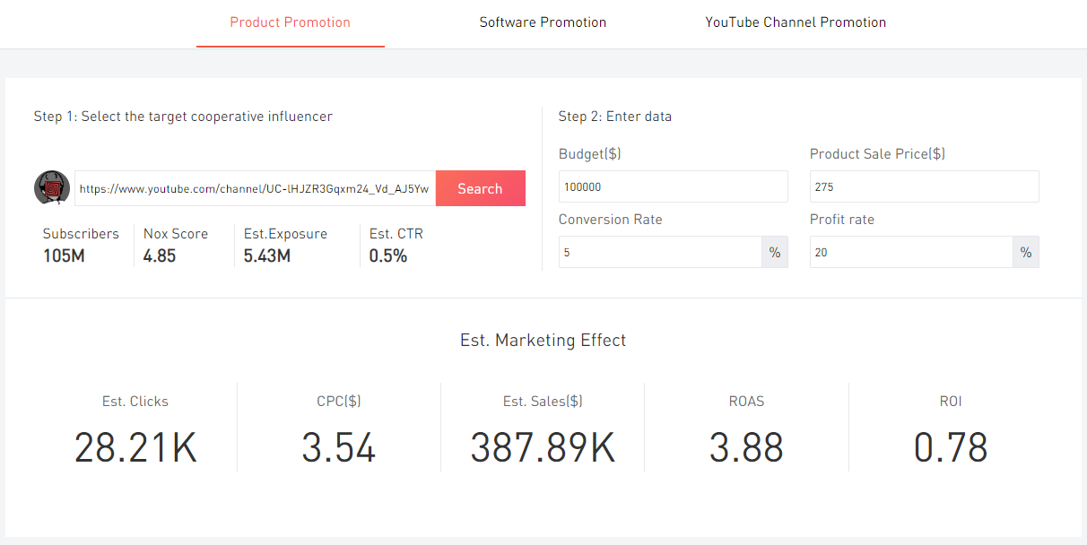 Influencer Marketing Calculator - PewDiePie